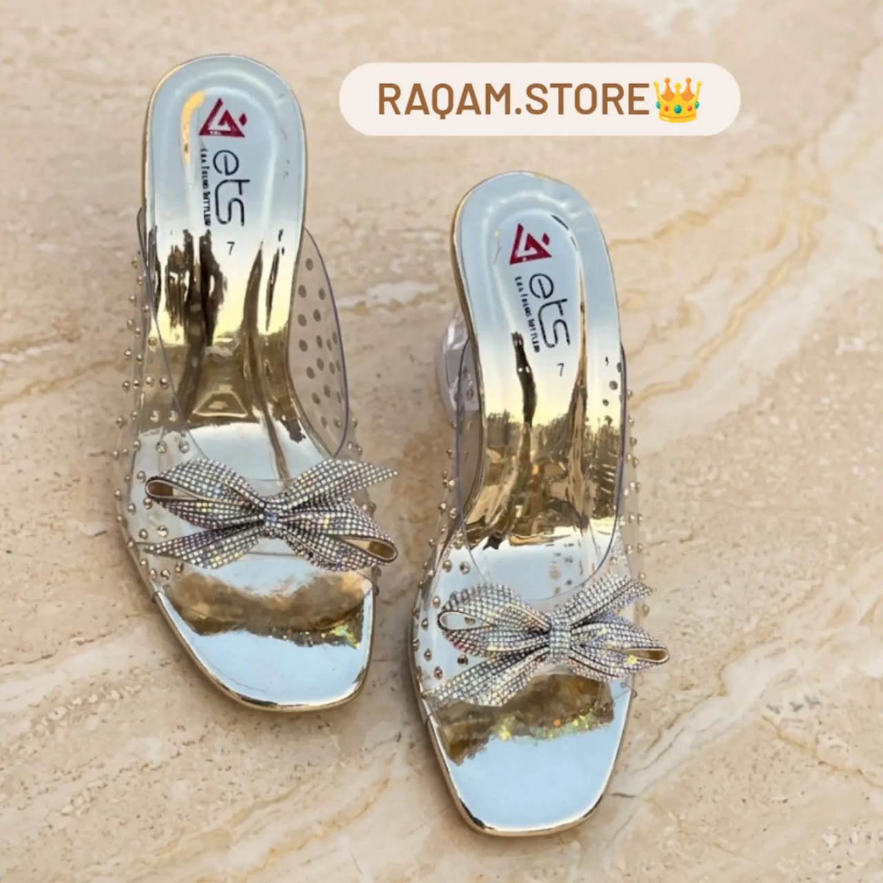 Acrylic glitter heels